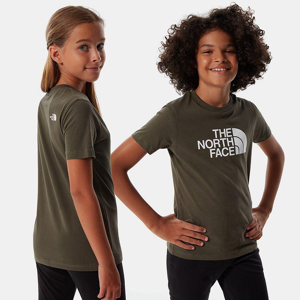 The North Face Easy Κοντό μανίκι Παιδικα T Shirt - Πρασινο / Ασπρα (LFXO51794)